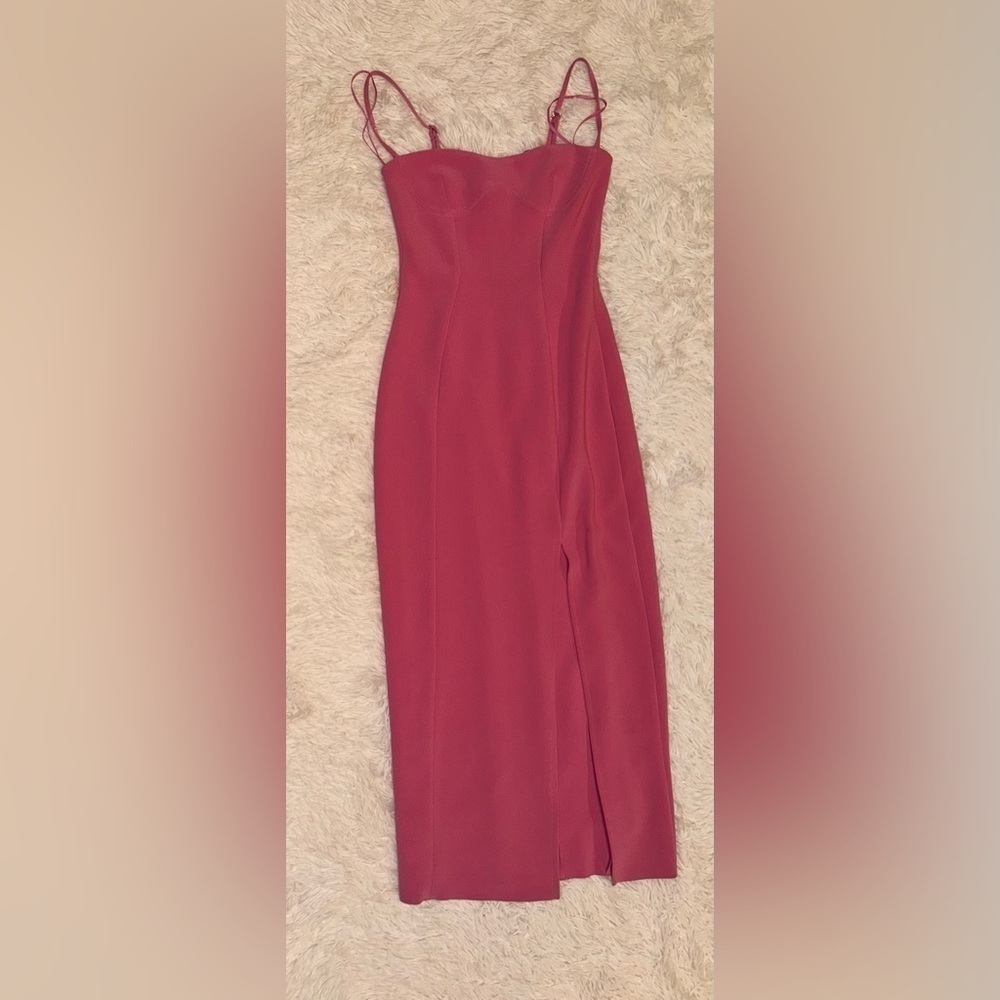 BEC + BRIDGE Marisol Midi Dress in Bonded Stretch Midi Crepe Dress sz 8 - Picture 2 of 5